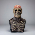 Skull Mask Full-Head Latex Exposed Brain & Chest Plate