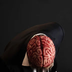 Skull Mask Full-Head Latex Exposed Brain Rib Cage Bib