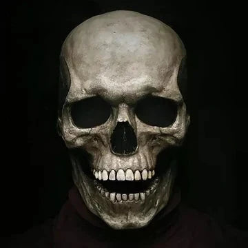 Skull Mask Full-Head Movable Jaw Hand-Painted