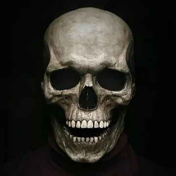 Skull Mask Full-Head Movable Jaw Hand-Painted