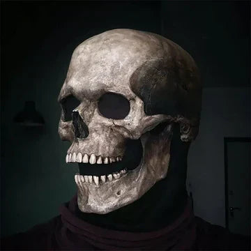 Skull Mask Full-Head Movable Jaw Hand-Painted