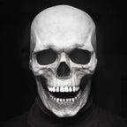 Skull Mask Full-Head Movable Jaw Latex