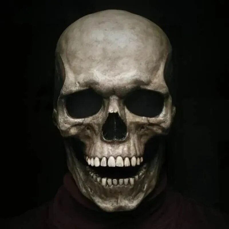 Skull Mask Full Head Movable Jaw Soft Latex
