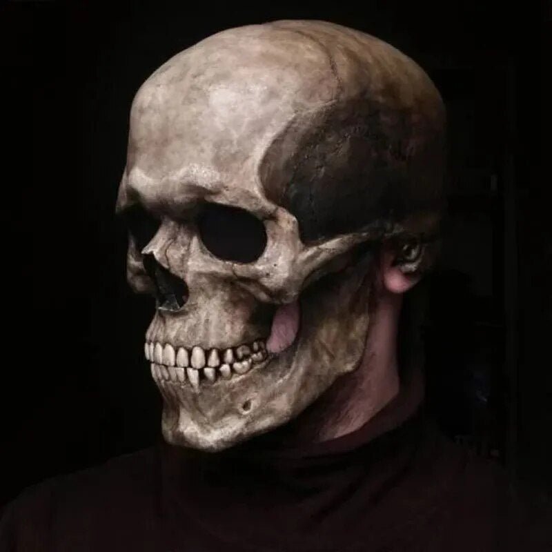 Skull Mask Full Head Movable Jaw Soft Latex