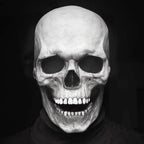 Skull Mask Full Head Movable Jaw Soft Latex