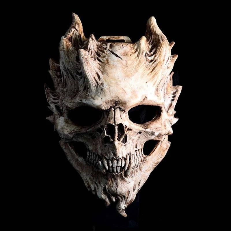 Skull Mask Full Head Weathered Bone Latex