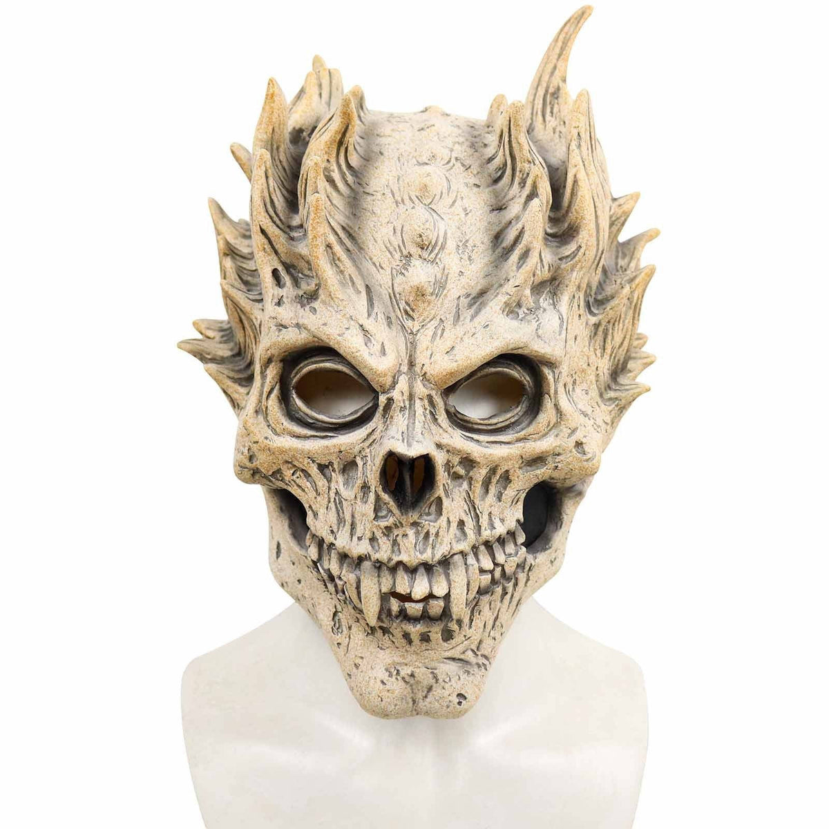 Skull Mask Full Head Weathered Bone Latex
