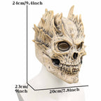 Skull Mask Full Head Weathered Bone Latex
