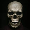 Skull Mask Latex Movable Jaw Hand-Painted Bone Texture