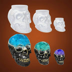 Skull Mold Set Detailed Flexible Silicone Set of 3