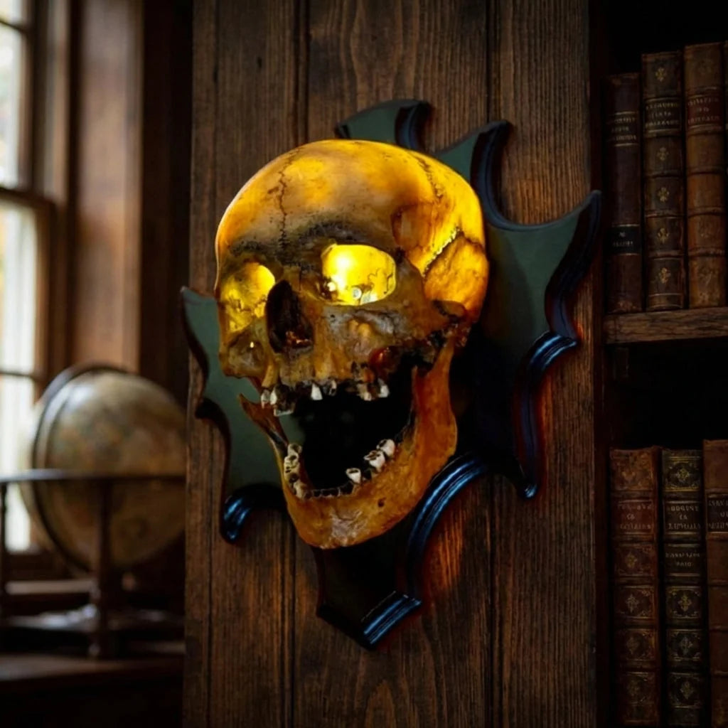 Skull Nightlight Resin Warm LED Sound Module