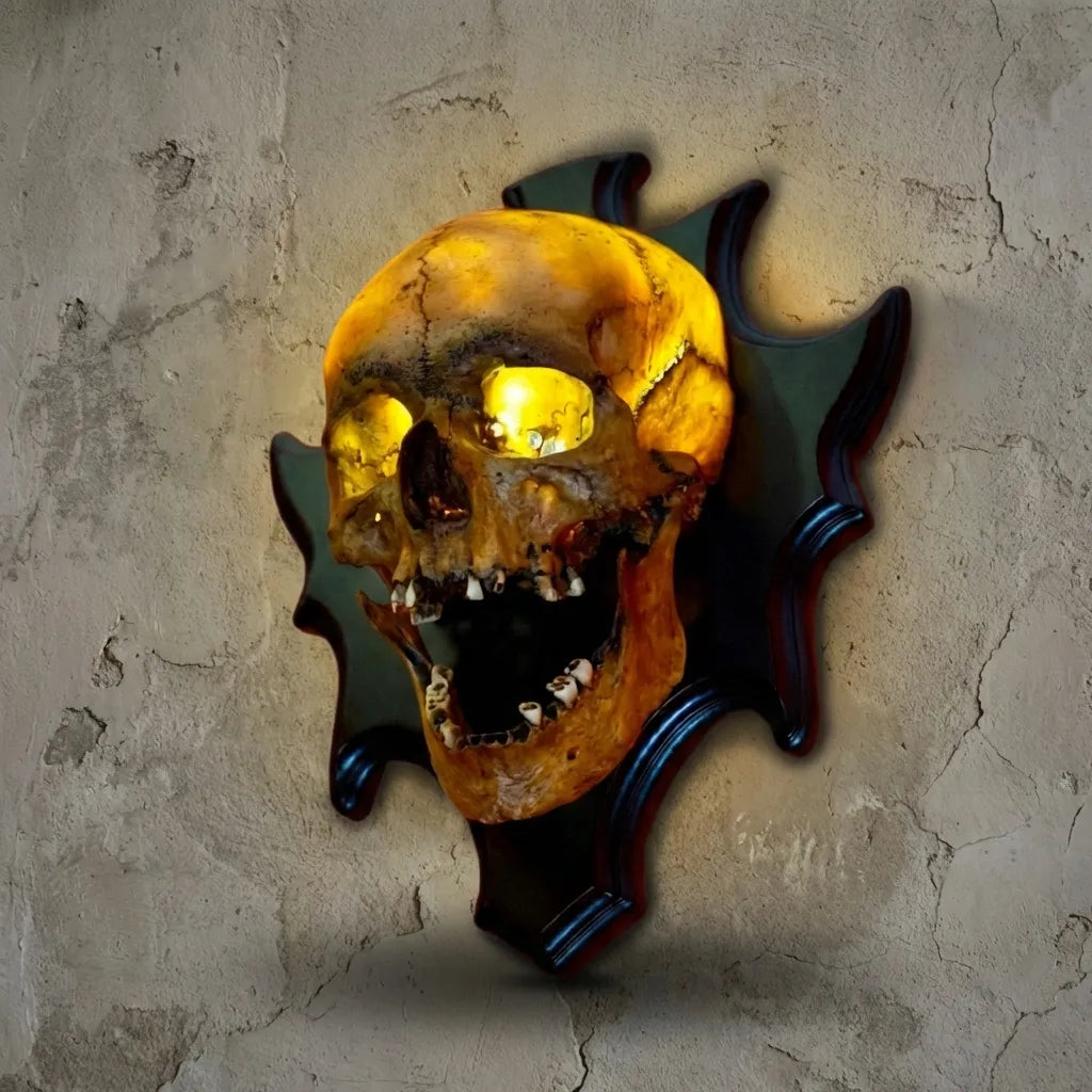Skull Nightlight Resin Warm LED Sound Module