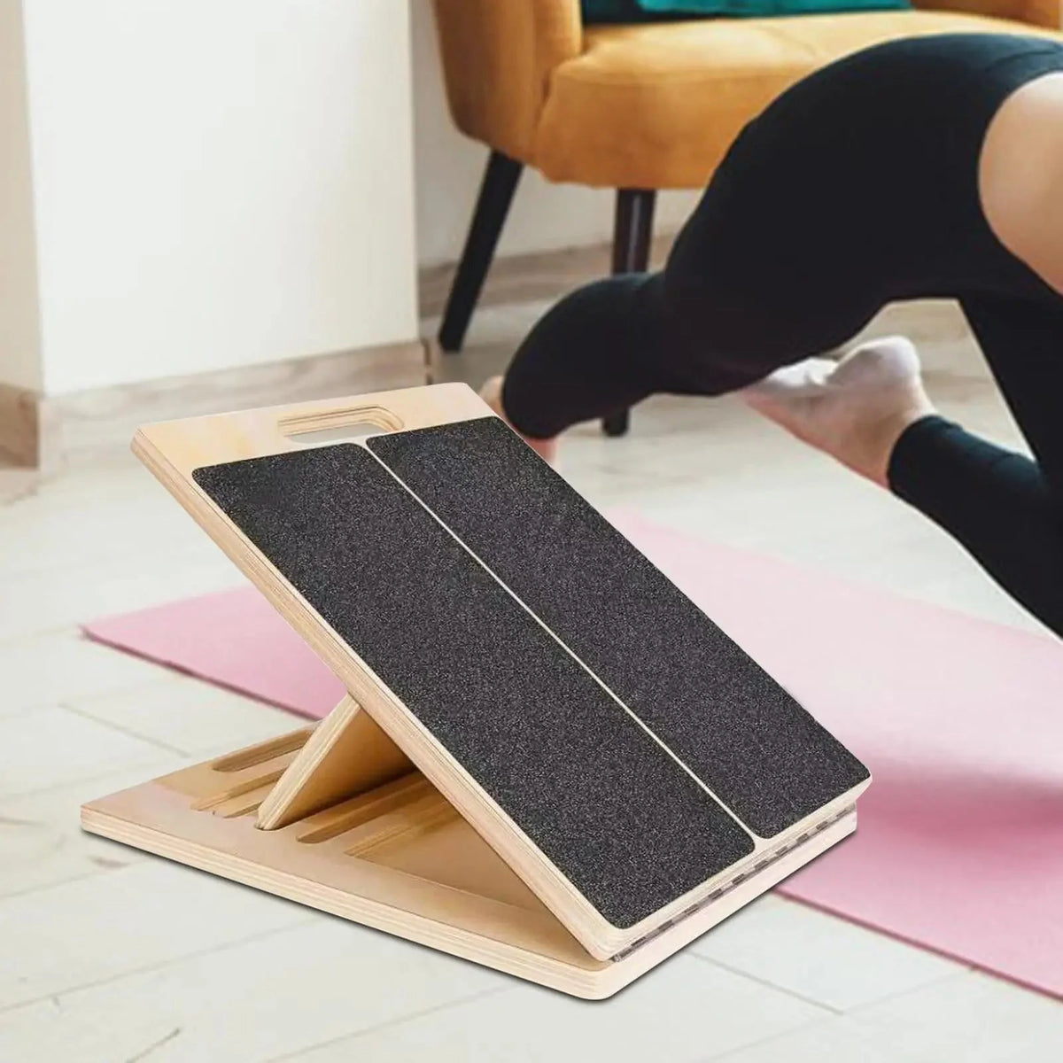 Slant Board Foldable Adjustable Wood Non-Slip