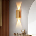 Sleek Metal Up-And-Down Warm LED Wall Sconce