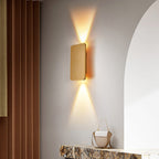 Sleek Metal Up-And-Down Warm LED Wall Sconce