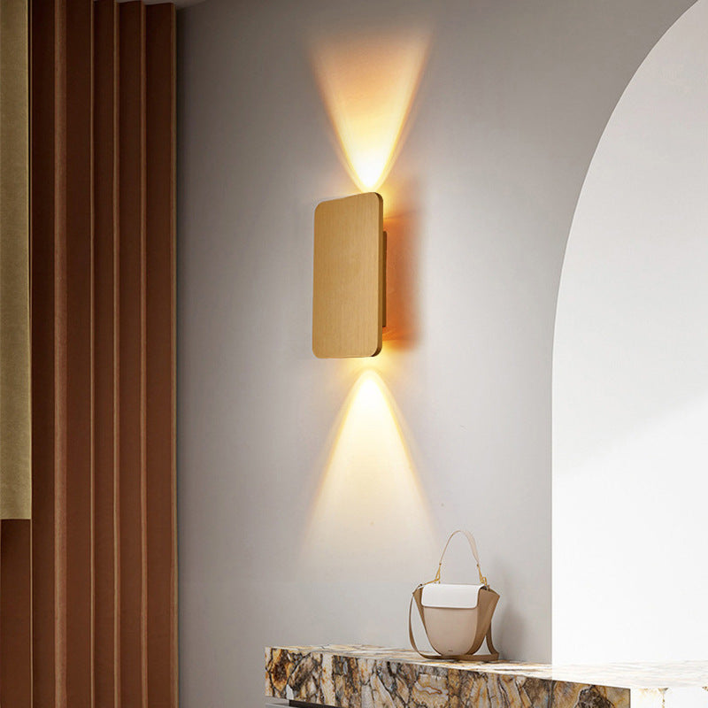 Sleek Metal Up-And-Down Warm LED Wall Sconce