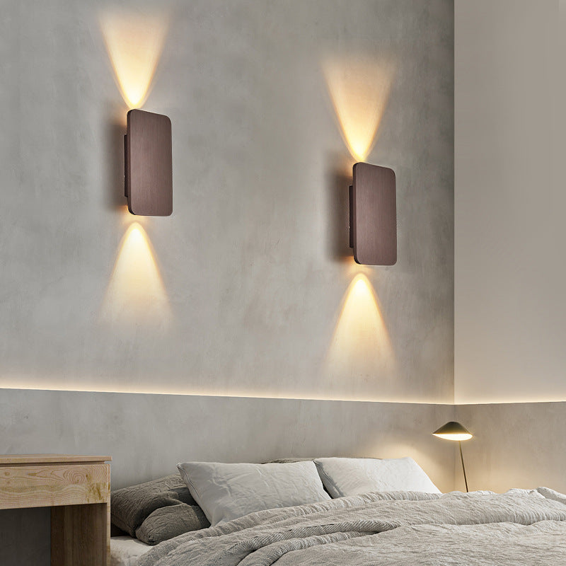 Sleek Metal Up-And-Down Warm LED Wall Sconce