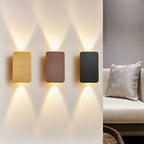 Sleek Metal Up-And-Down Warm LED Wall Sconce
