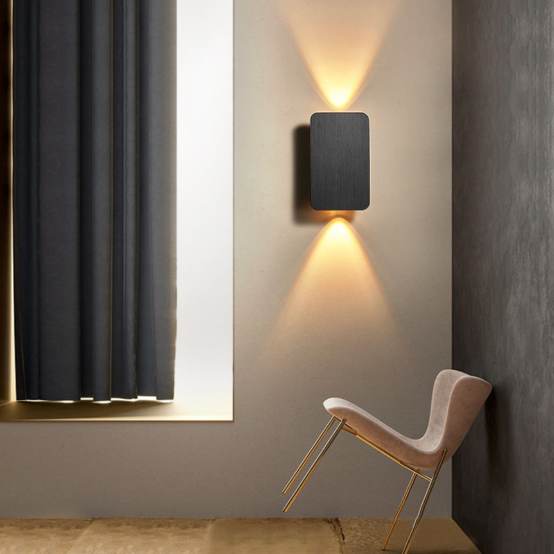 Sleek Metal Up-And-Down Warm LED Wall Sconce