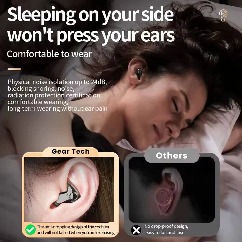 Sleep Earbuds Ultra-Thin Noise-Isolating 24-Hour Battery