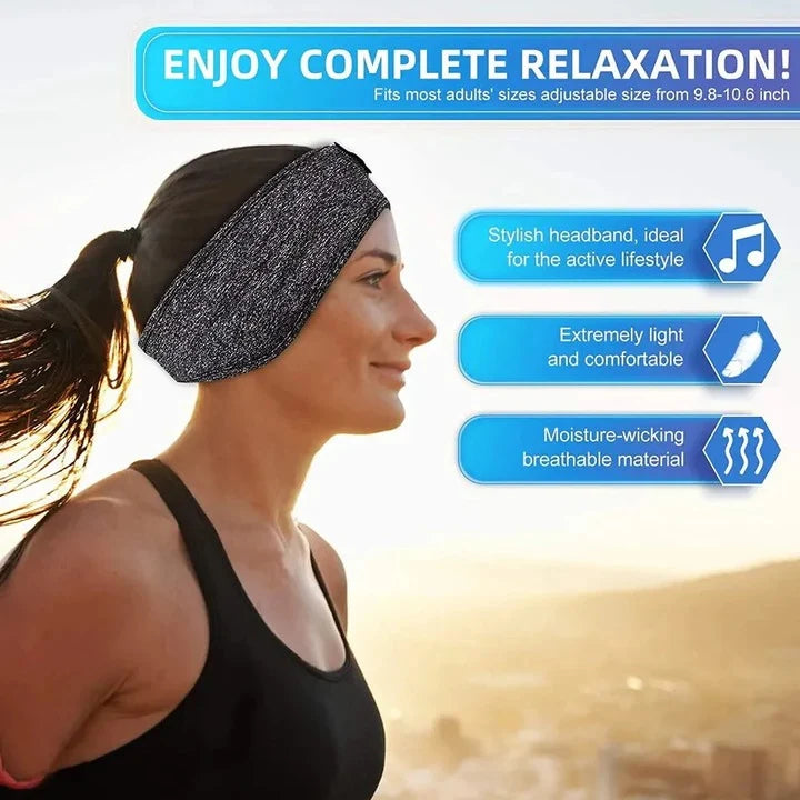 Sleep Headband Bluetooth & Noise-Canceling Breathable Cotton