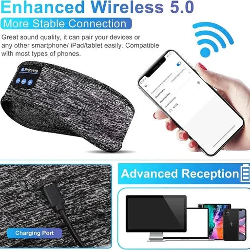 Sleep Headband Wireless Noise-Canceling Breathable Cotton