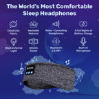 Sleep Headphones Ultra-Soft Breathable Headband & Integrated Speakers