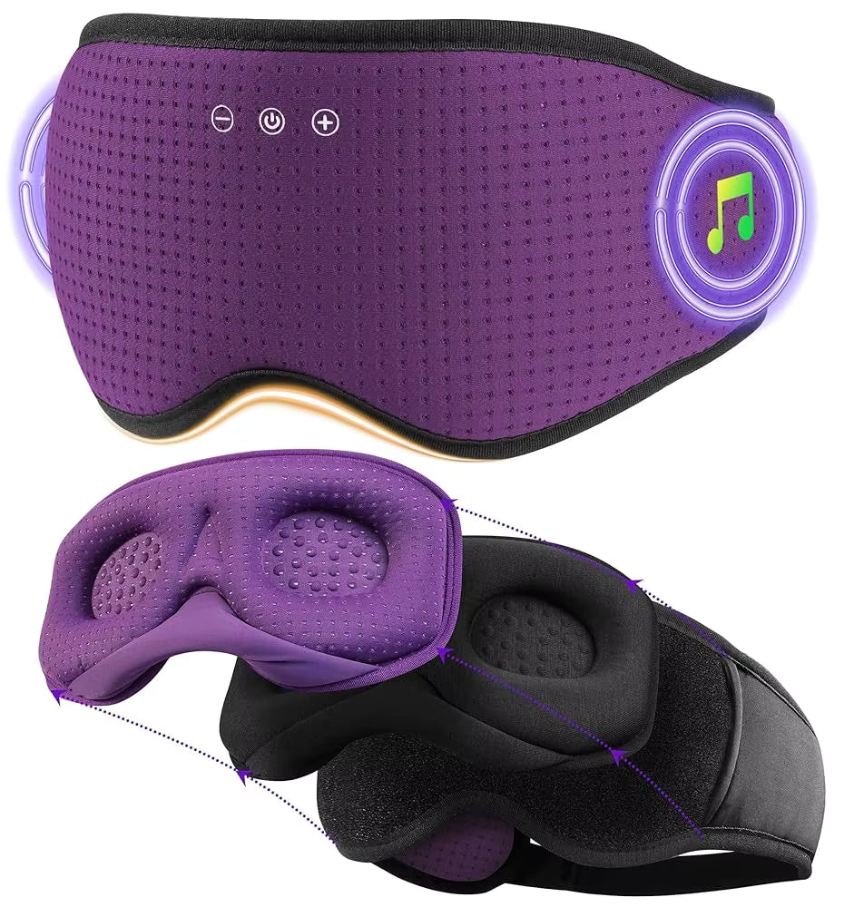 Sleep Mask Bluetooth Audio Light Blocking & Breathable