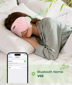 Sleep Mask Built-In Bluetooth Light-Blocking Bamboo Fiber