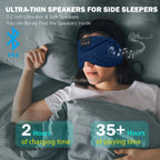 Sleep Mask Full Light Blocking Bluetooth & 35-Hour Playback