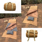 Sleeping Bag Flannel-Lined Waterproof Three-Season