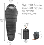 Sleeping Bag Heated Five-Zone USB-Powered Waterproof
