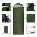 Sleeping Bag Lightweight Compact Polyester & Cotton Fill