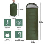 Sleeping Bag Lightweight Compact Polyester & Cotton Fill