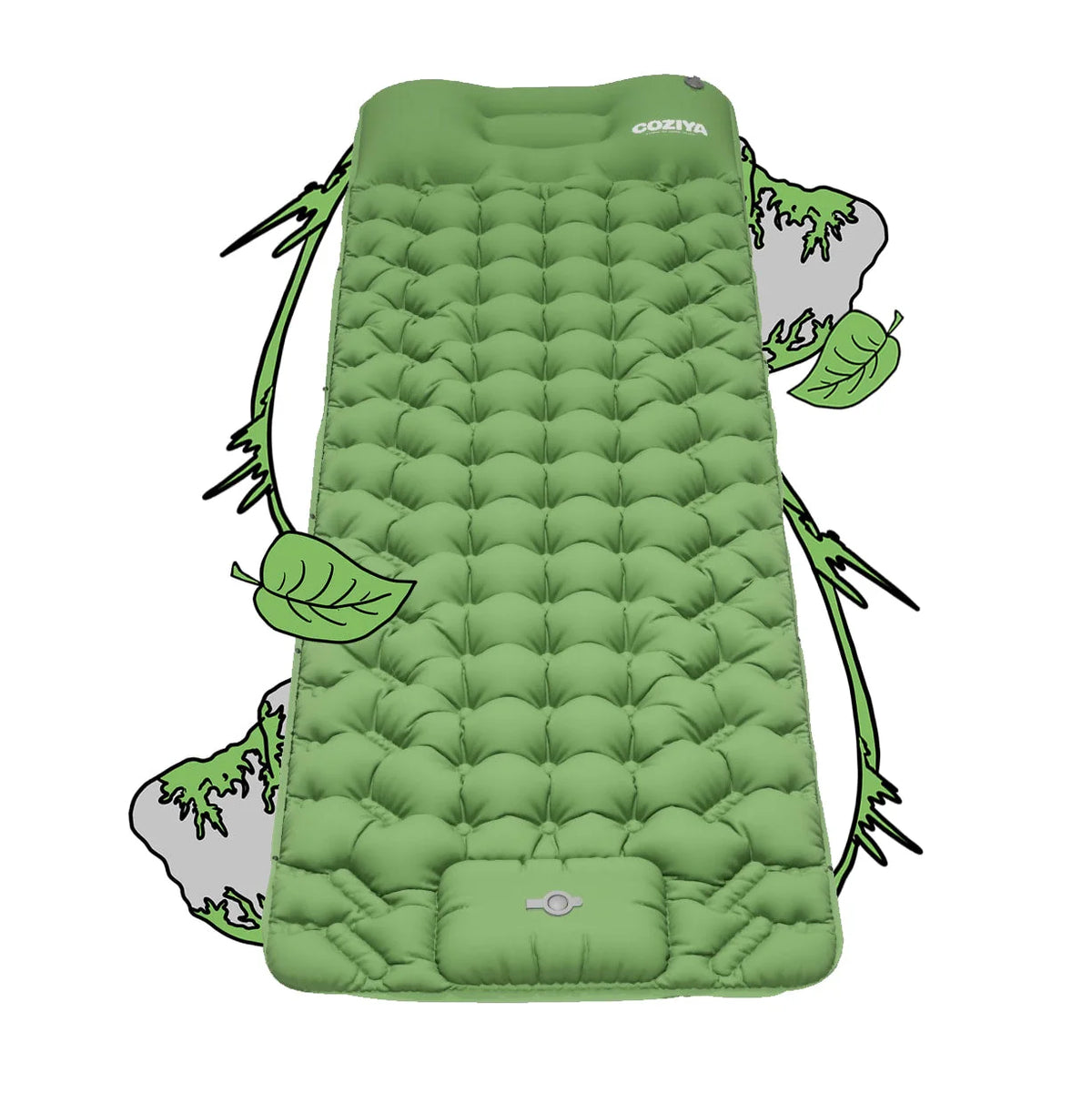 Sleeping Mat Built-In Pump Ergonomic & Puncture-Resistant TPU