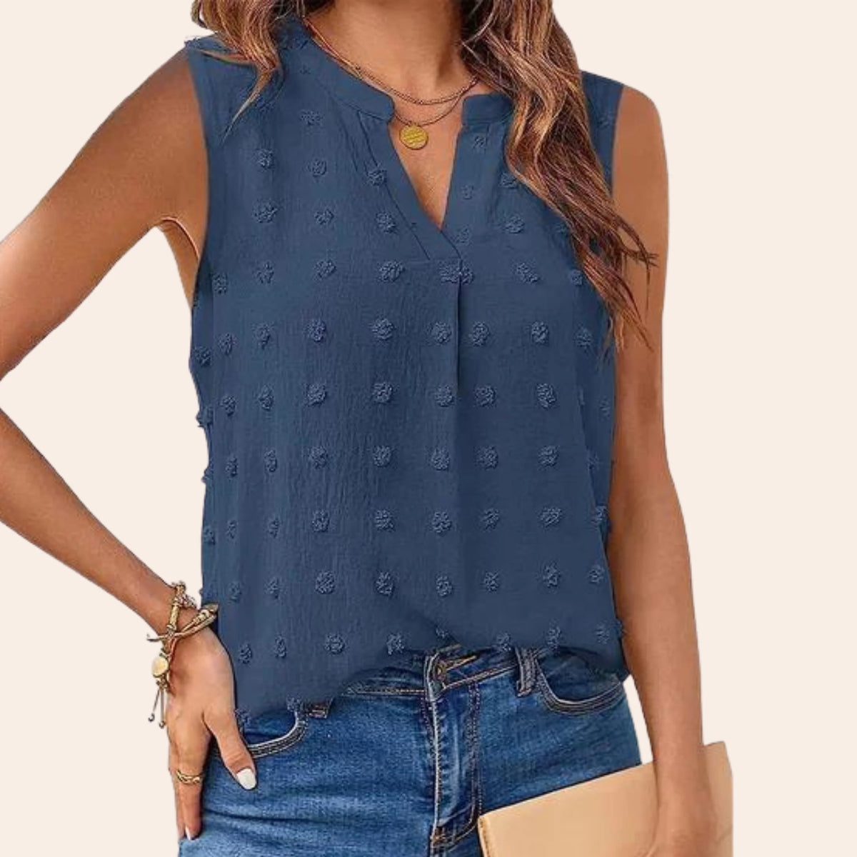 Sleeveless Blouse Soft & Breathable Fabric Flattering Loose Fit