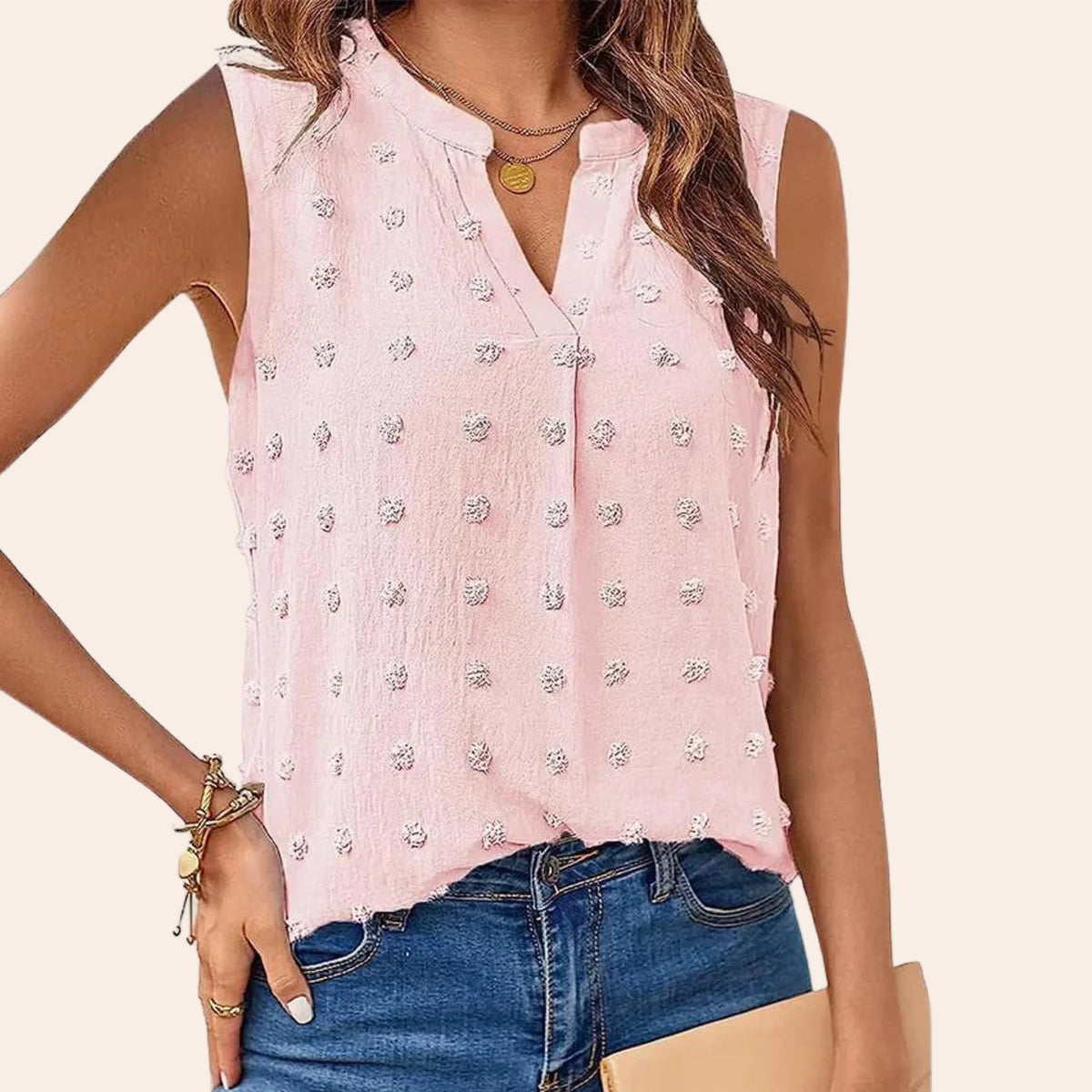 Sleeveless Blouse Soft & Breathable Fabric Flattering Loose Fit