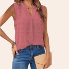 Sleeveless Blouse Soft & Breathable Fabric Flattering Loose Fit