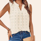 Sleeveless Blouse Soft & Breathable Fabric Flattering Loose Fit