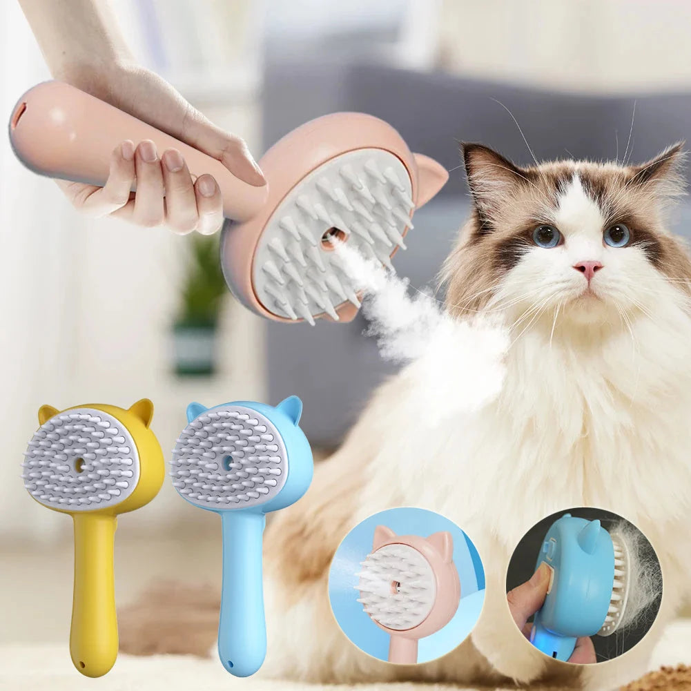 Slicker Brush Rechargeable Steam Cleaning Ergonomic Grip