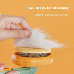 Slicker Brush Self-Cleaning One-Click Stainless Steel Bristles