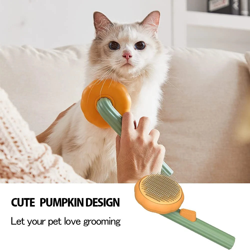 Slicker Brush Self-Cleaning One-Click Stainless Steel Bristles