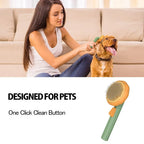 Slicker Brush Self-Cleaning One-Click Stainless Steel Bristles