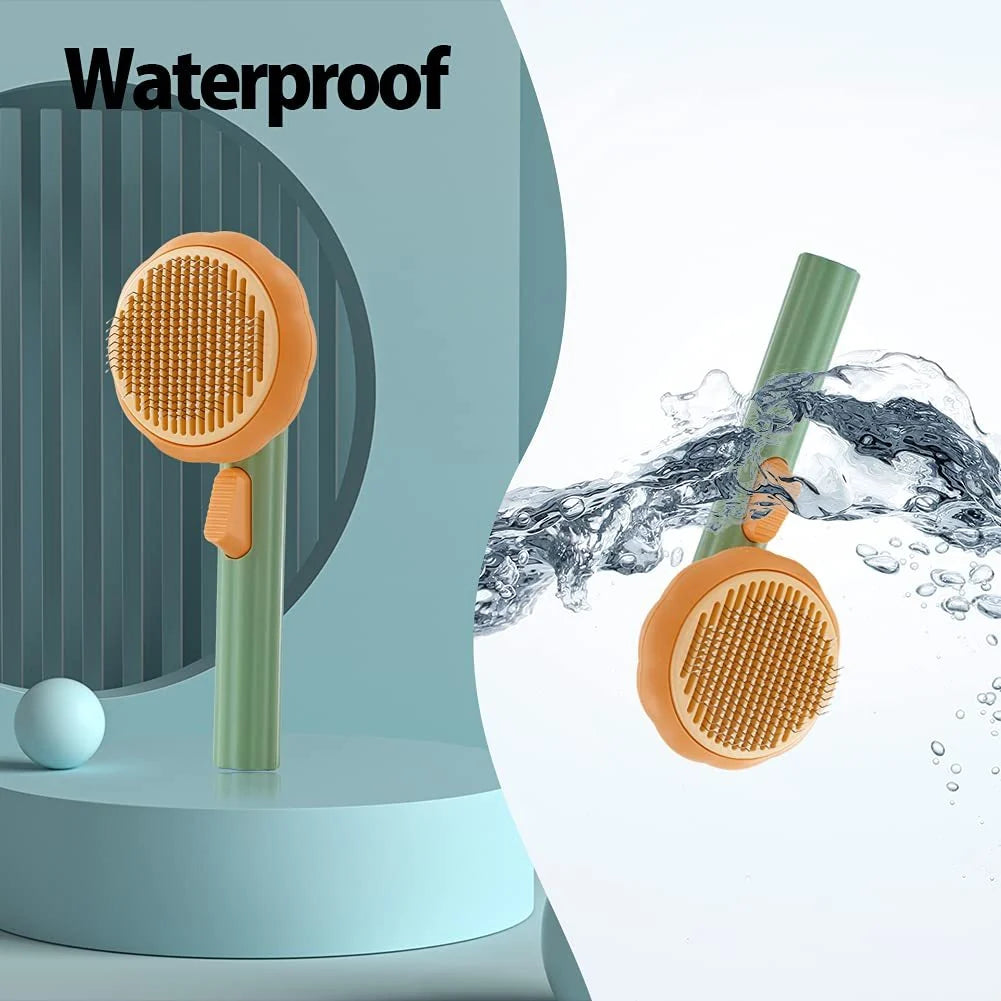 Slicker Brush Self-Cleaning One-Click Stainless Steel Bristles