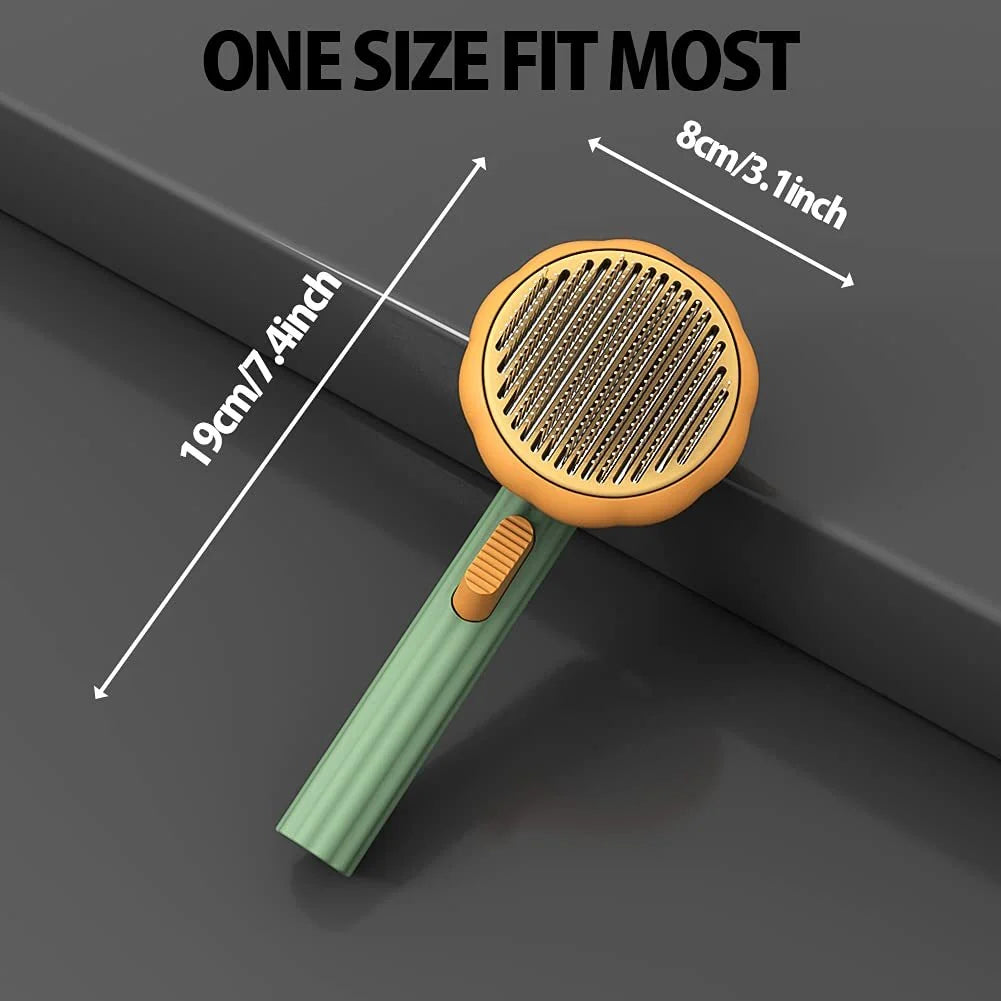 Slicker Brush Self-Cleaning One-Click Stainless Steel Bristles