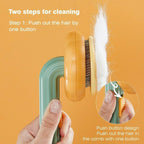 Slicker Brush Self-Cleaning One-Click Stainless Steel Bristles
