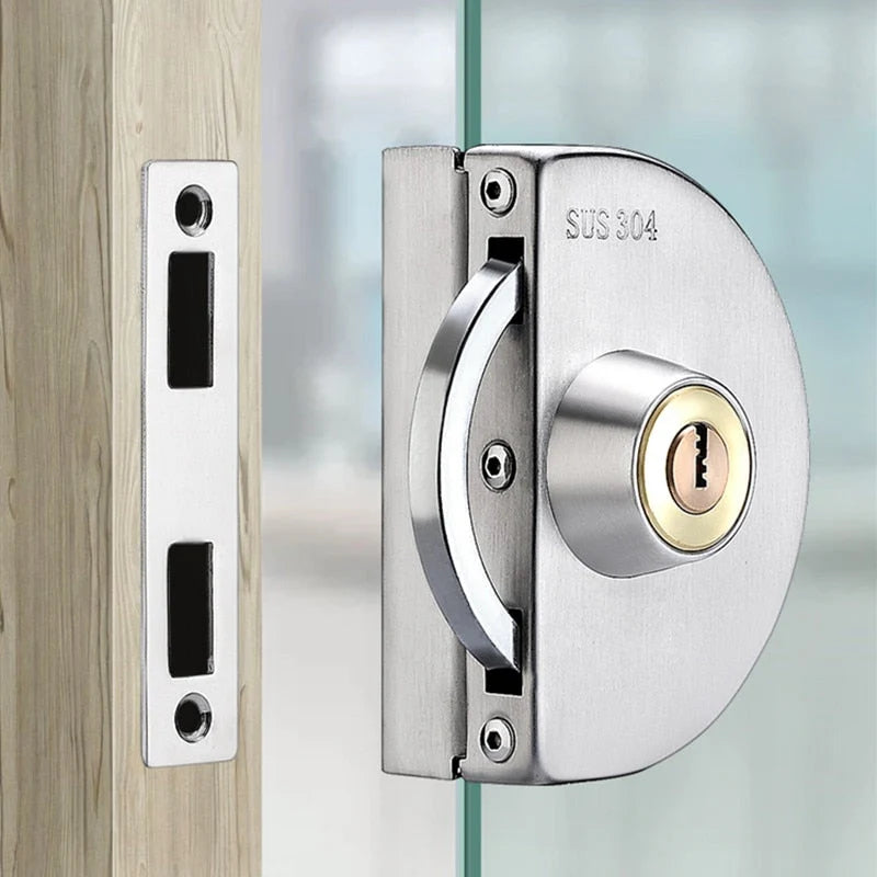 Sliding Glass Door Lock Stainless Steel Easy Install