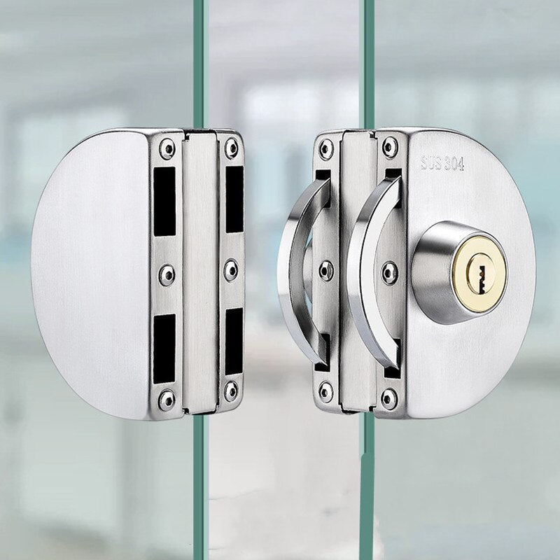 Sliding Glass Door Lock Stainless Steel Fits 10–14 mm