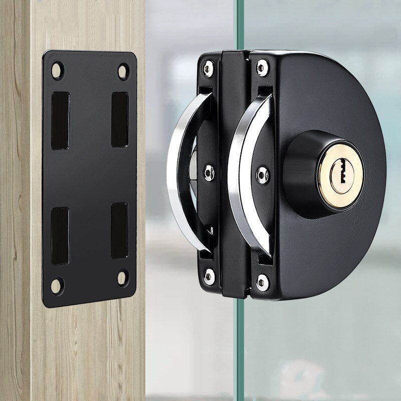 Sliding Glass Door Lock Stainless Steel Fits 10–14 mm
