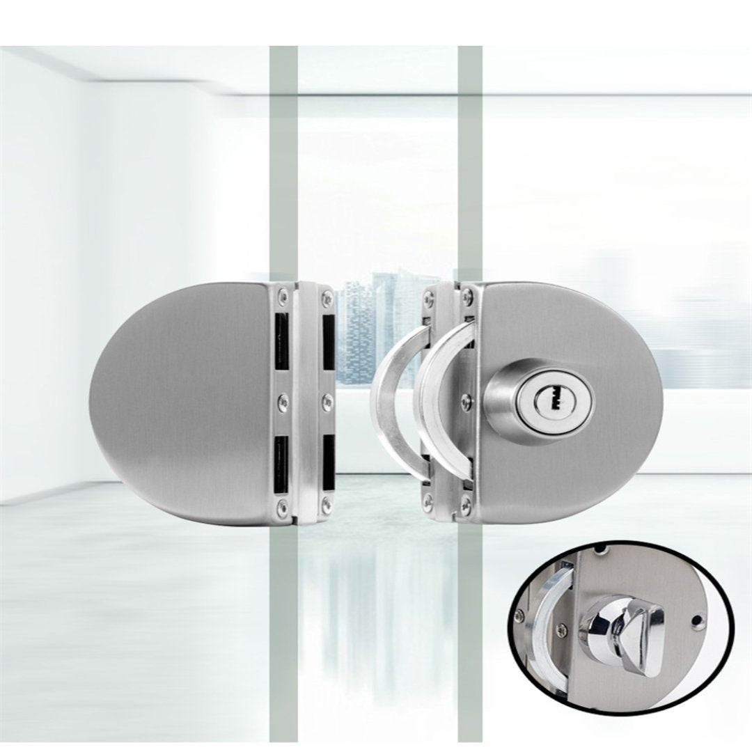 Sliding Glass Door Lock Stainless Steel Fits 10–14 mm